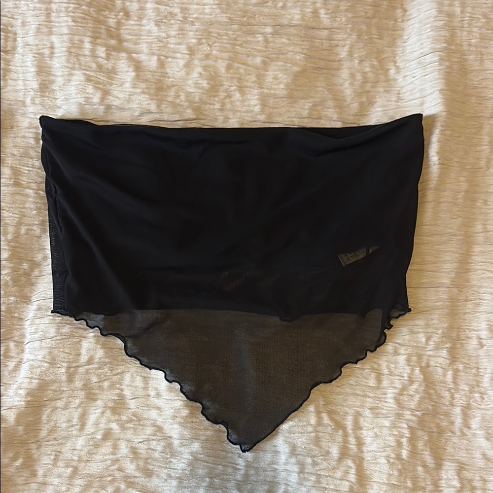 Forever 21 Black Bandeau with Sheer Overlay